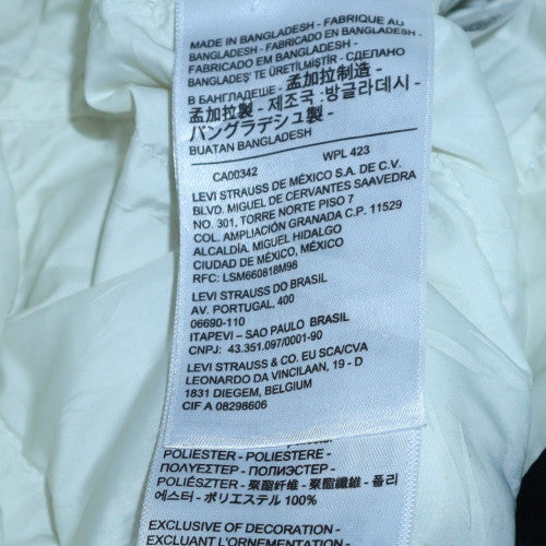 Levi's Womens White Hooded Puffer Jacket Size S Lightweight Coat