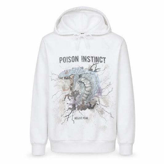 SMOG Men's White Graphic Snake Pullover Hoodie Size S Regular Fit