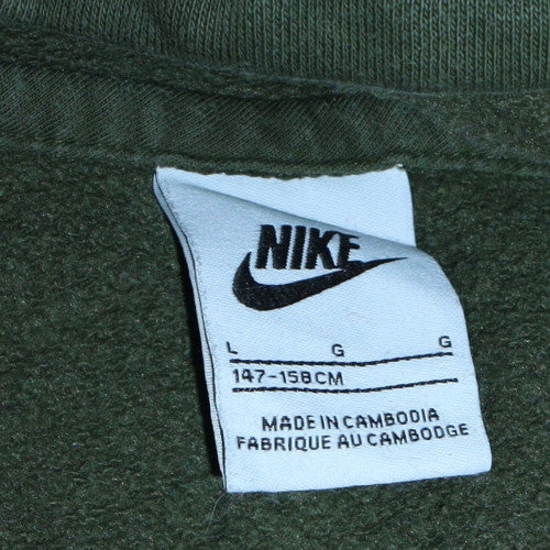Nike Boys Green Full Zip Hoodie L 147-158cm Cotton Blend Casual