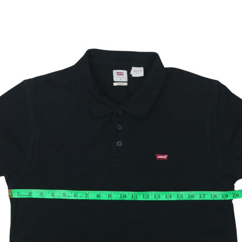 Levi's Men's Black Cotton Standard Polo Shirt Size M