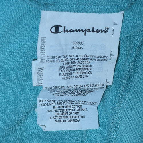 Champion Girls Blue Pullover Hoodie X-Large 13-14 Years Cotton Blend