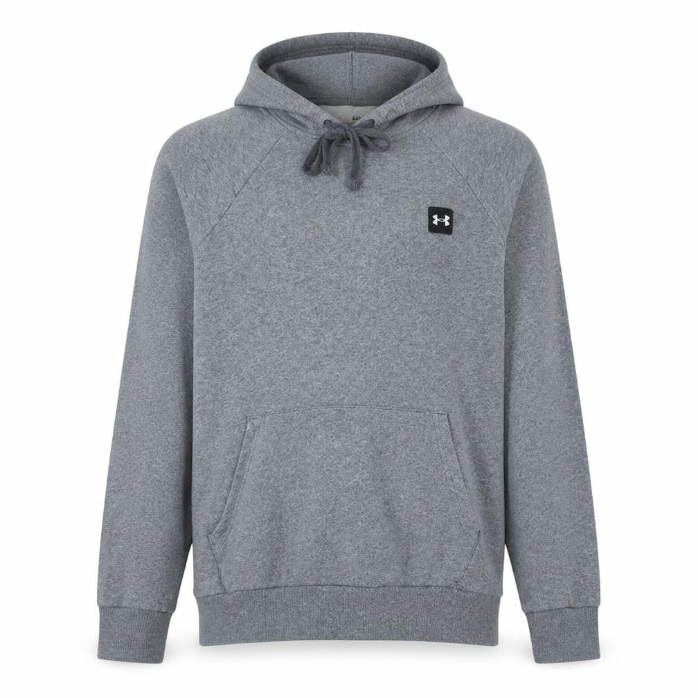 Under Armour Men's Grey Hoodie Medium Pullover Loose Fit Fleece