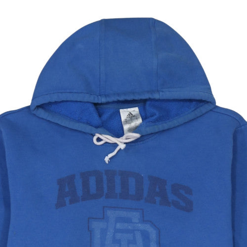 Adidas Men’s Blue Pullover Hoodie L Logo Fleece Sweatshirt