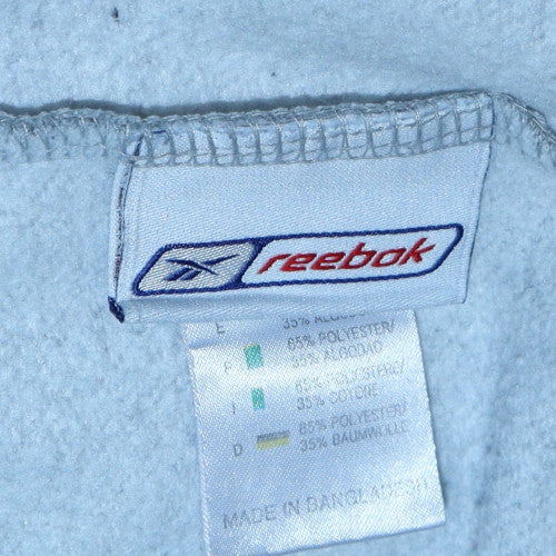 Reebok Boys Grey & Navy Pullover Hoodie 12 Years Regular Fit Sweatshirt
