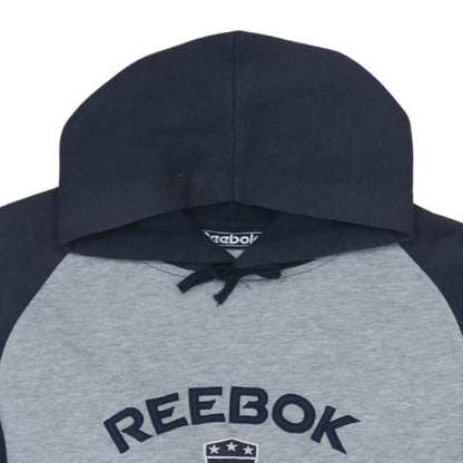 Additional view of Reebok boys’ grey & navy pullover hoodie 12 years regular fit sweatshirt