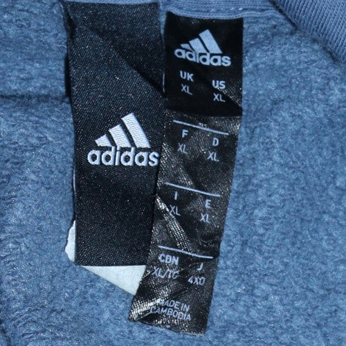 Adidas Men’s Blue XL Pullover Hoodie Fleece Sportswear