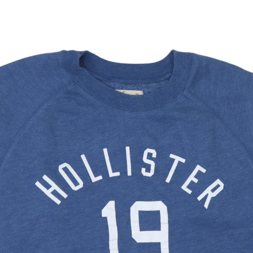 Hollister Women's Blue XS Crew Neck Pullover Sweatshirt