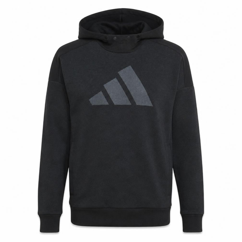 Adidas Men's Black Pullover Hoodie Medium Logo Sportswear