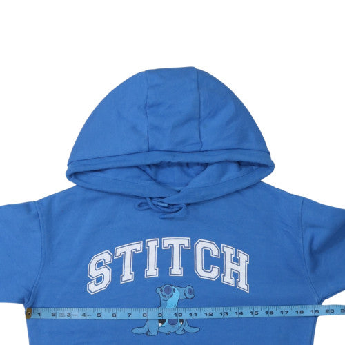 Disney Stitch Blue Pullover Hoodie Womens 2XS Primark Casual