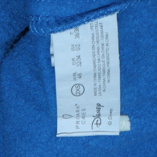 Disney Stitch Blue Pullover Hoodie Womens 2XS Primark Casual