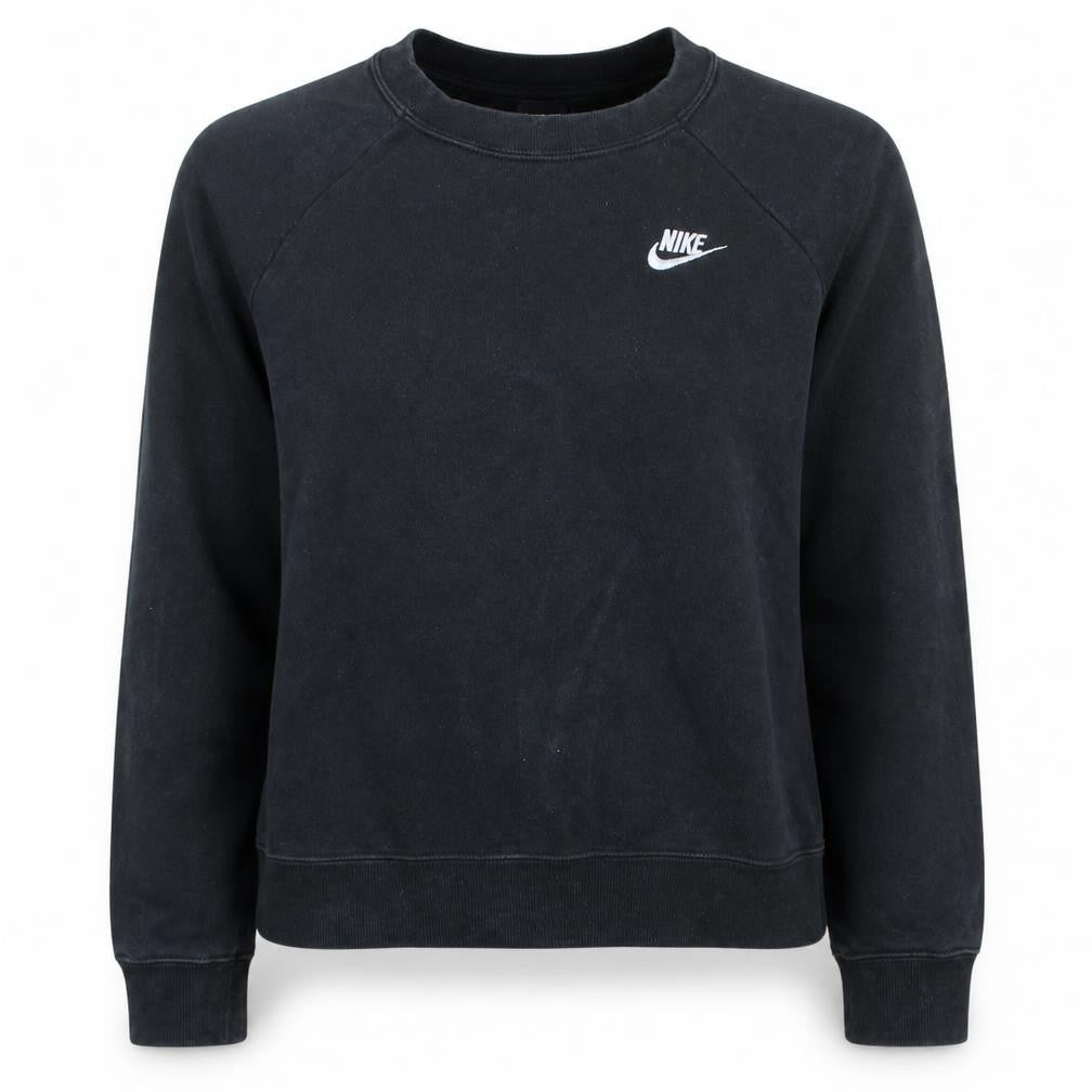 Nike Women Black Small Crew Neck Pullover Sweatshirt