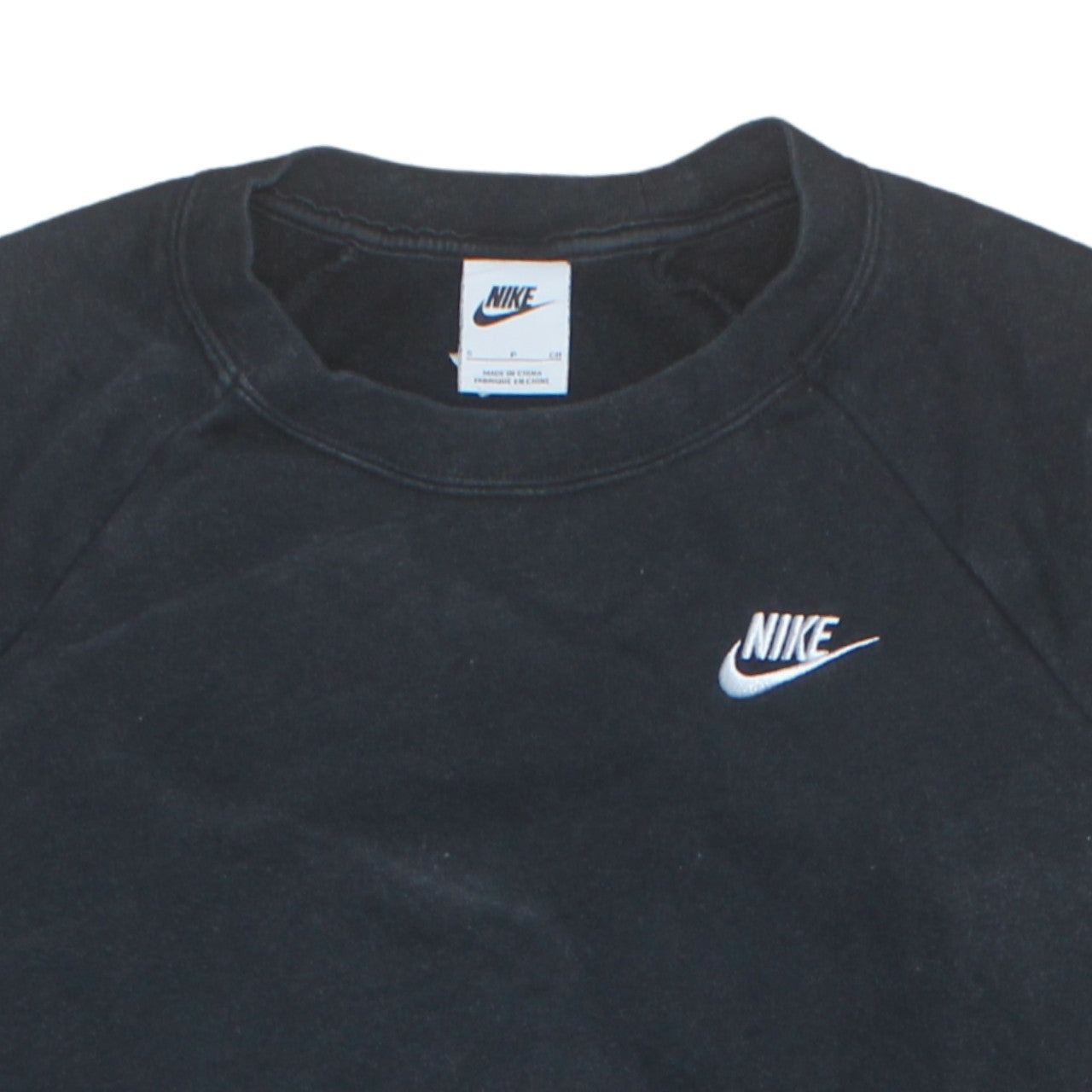 Nike Women Black Small Crew Neck Pullover Sweatshirt
