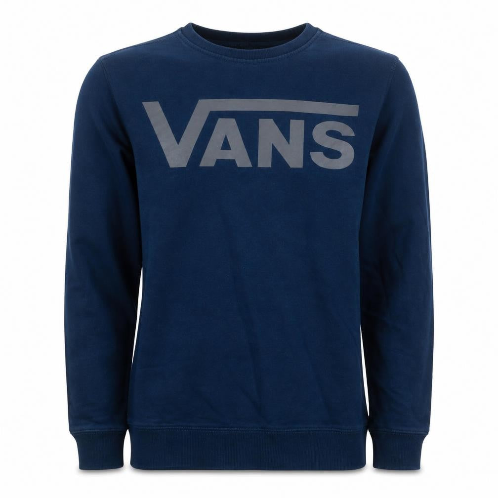 Vans Men's Blue XS Pullover Crew Neck Graphic Sweatshirt