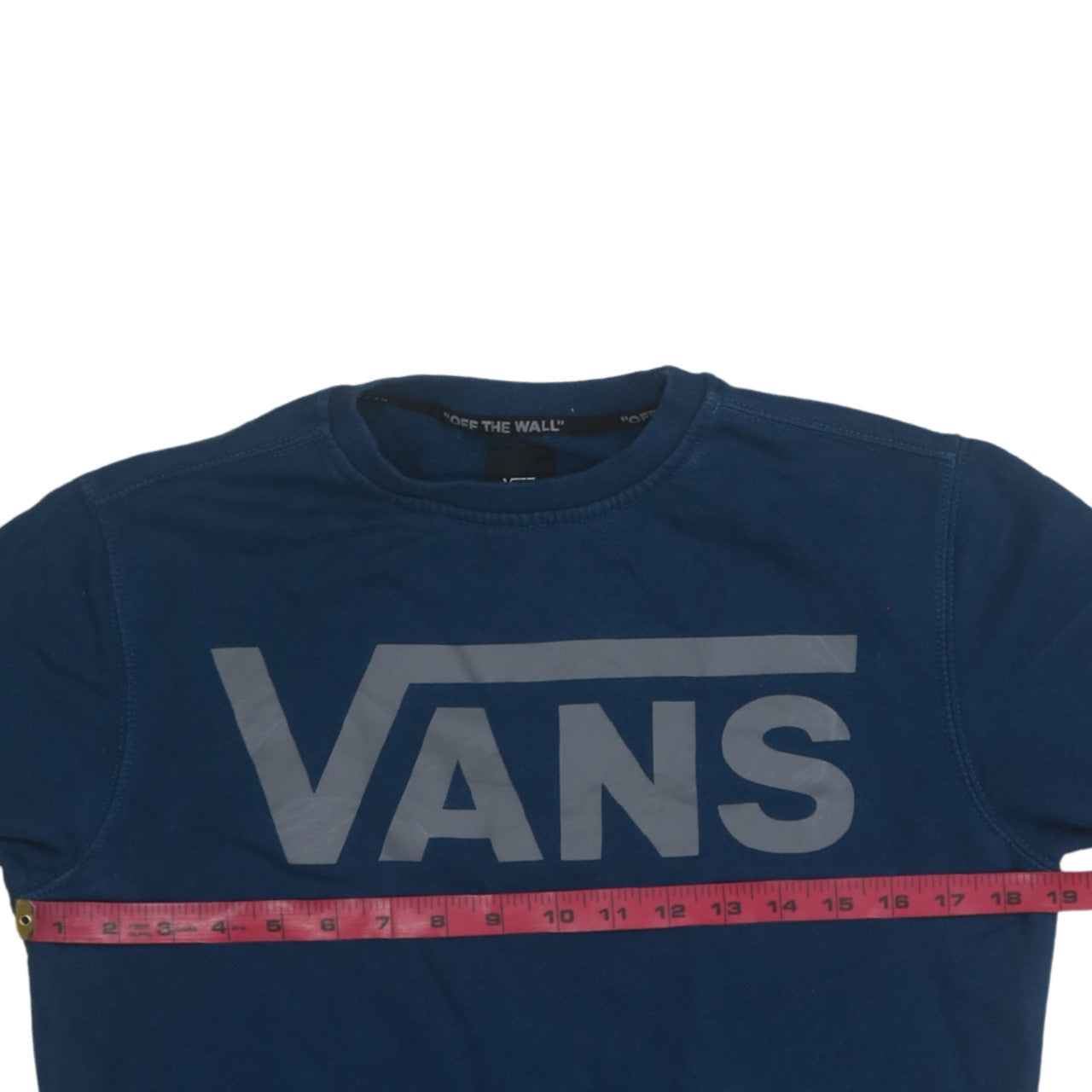 Vans Men's Blue XS Pullover Crew Neck Graphic Sweatshirt