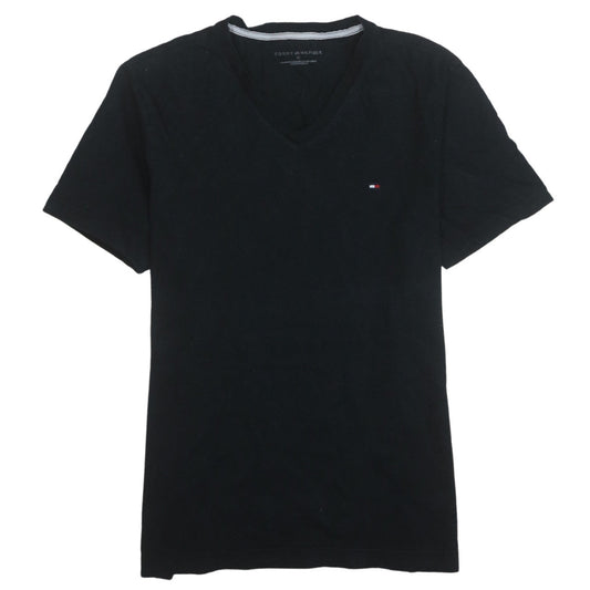 Tommy Hilfiger Men's Black V-Neck Short Sleeve Cotton T-Shirt M