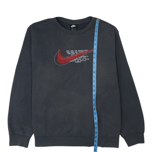 Nike Men's Black 2XL Pullover Crew Neck Fleece Sweatshirt