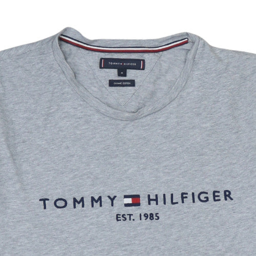 Tommy Hilfiger Men's Grey Crew Neck Short Sleeve T-Shirt M