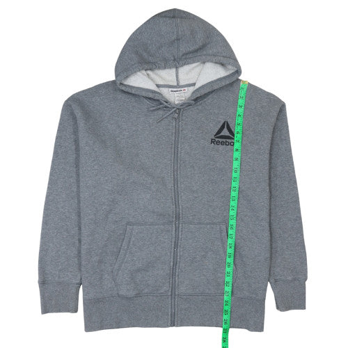 Reebok Men’s Grey 2XL Full Zip Hoodie Fleece Lined Sweatshirt