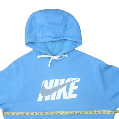 Nike Men's Blue Pullover Hoodie M Fleece Graphic Sportswear