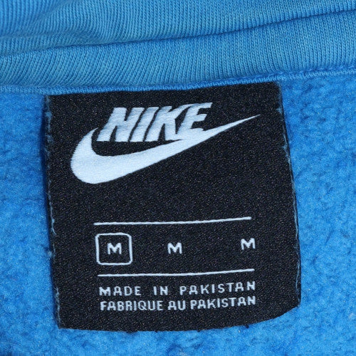 Nike Men's Blue Pullover Hoodie M Fleece Graphic Sportswear