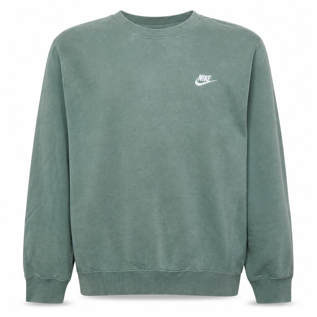 Nike Men's Green Crew Neck Pullover Sweatshirt M Cotton Blend