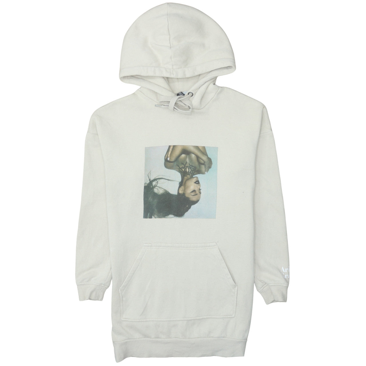 Ariana Grande Women Beige Long Sleeve Pullover Hoodie Dress Size M