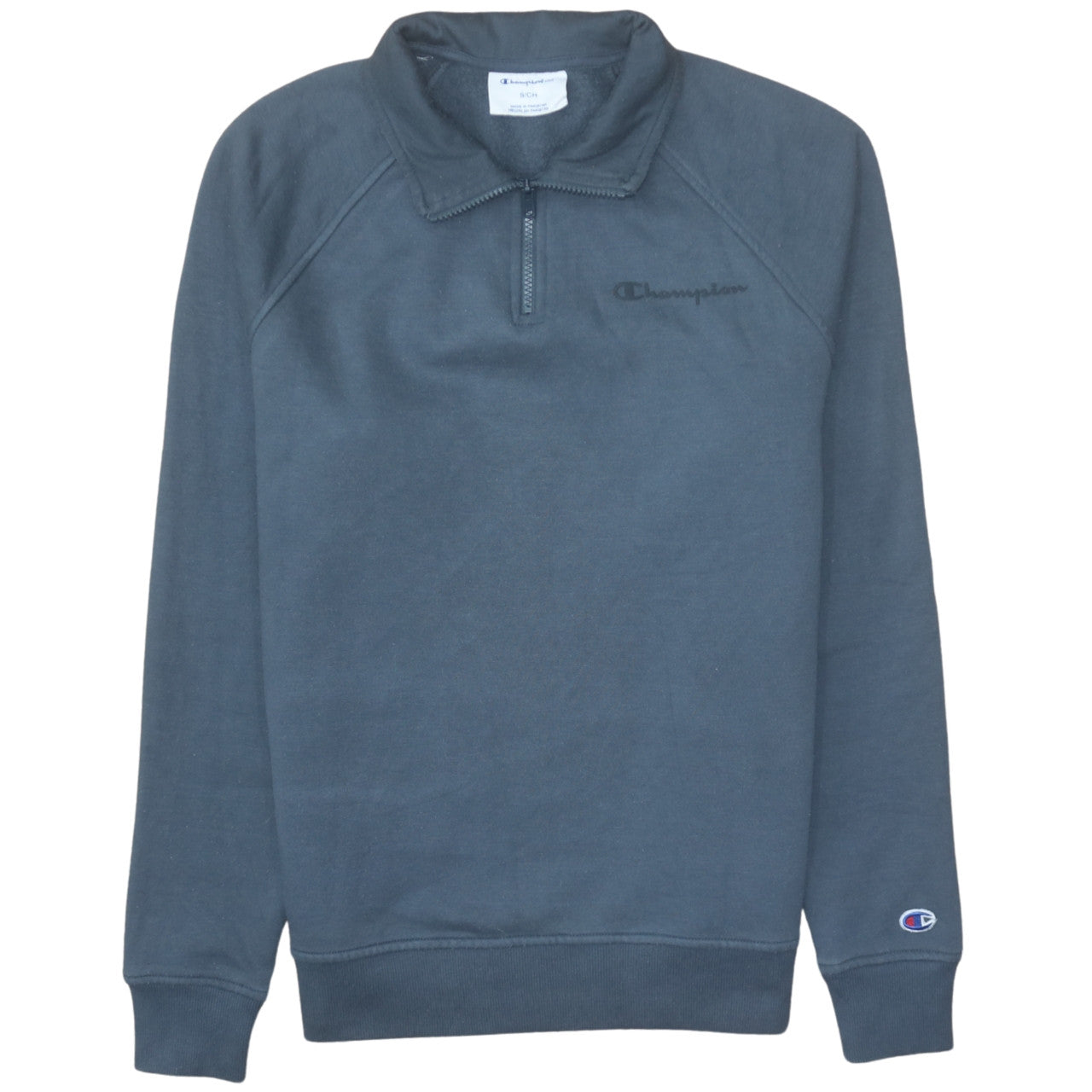 Champion Men's Blue 1/4 Zip Pullover Sweatshirt Size S