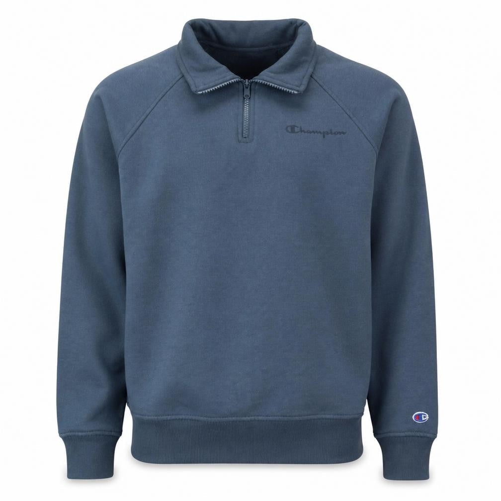 Champion Men's Blue 1/4 Zip Pullover Sweatshirt Size S
