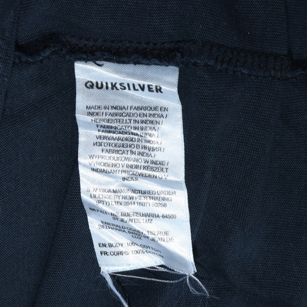Quiksilver Men’s Black Long Sleeve Graphic Pocket T-Shirt Size S