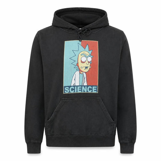 Delta Men's Black Science Cartoon Pullover Hoodie Medium