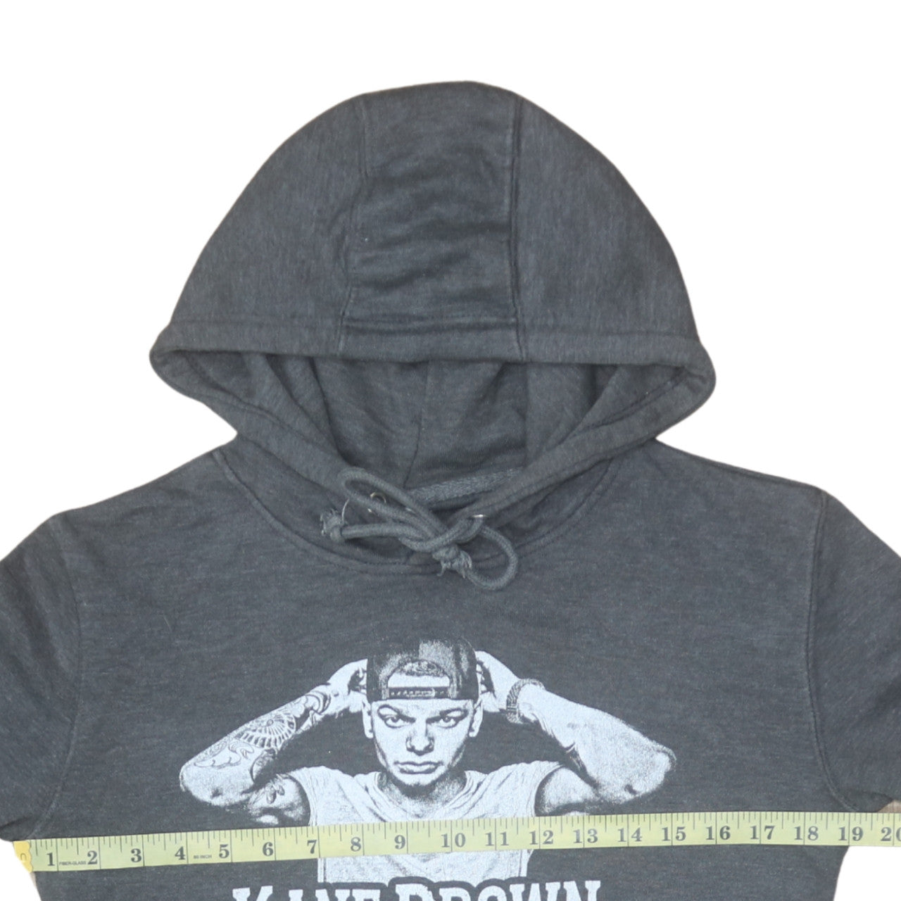 Lane Seven Mens Grey Kane Brown Pullover Hoodie Size L Graphic Print