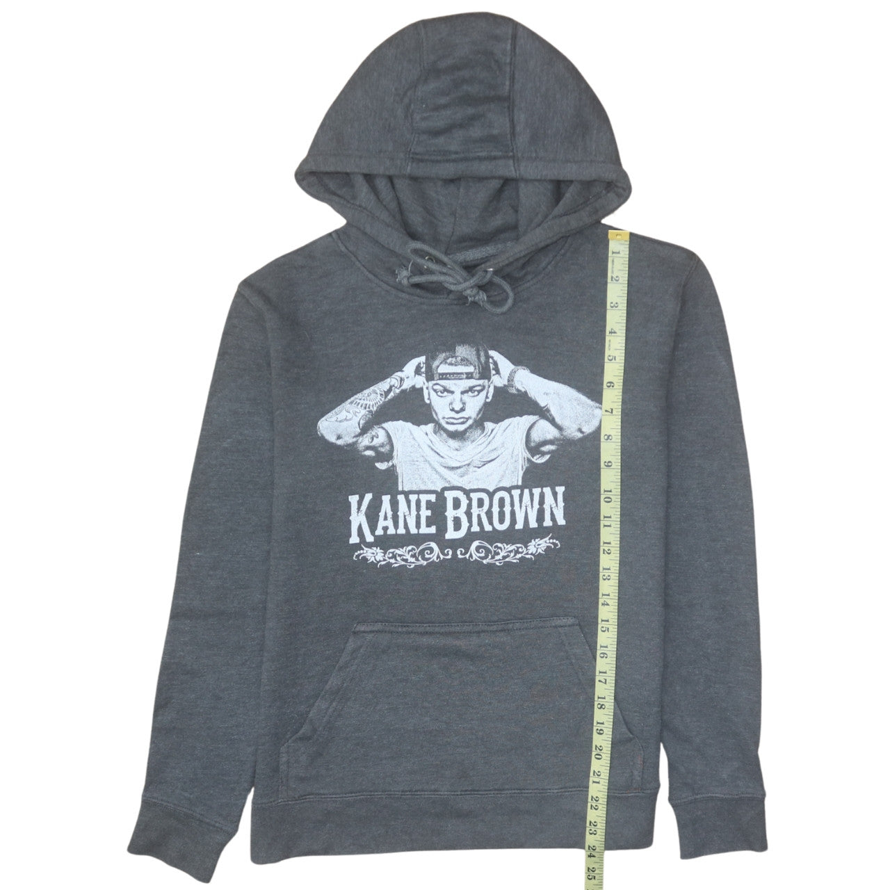 Lane Seven Mens Grey Kane Brown Pullover Hoodie Size L Graphic Print