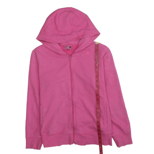 Adidas Womens Pink Full Zip Hoodie XL Sport Essentials Climalite