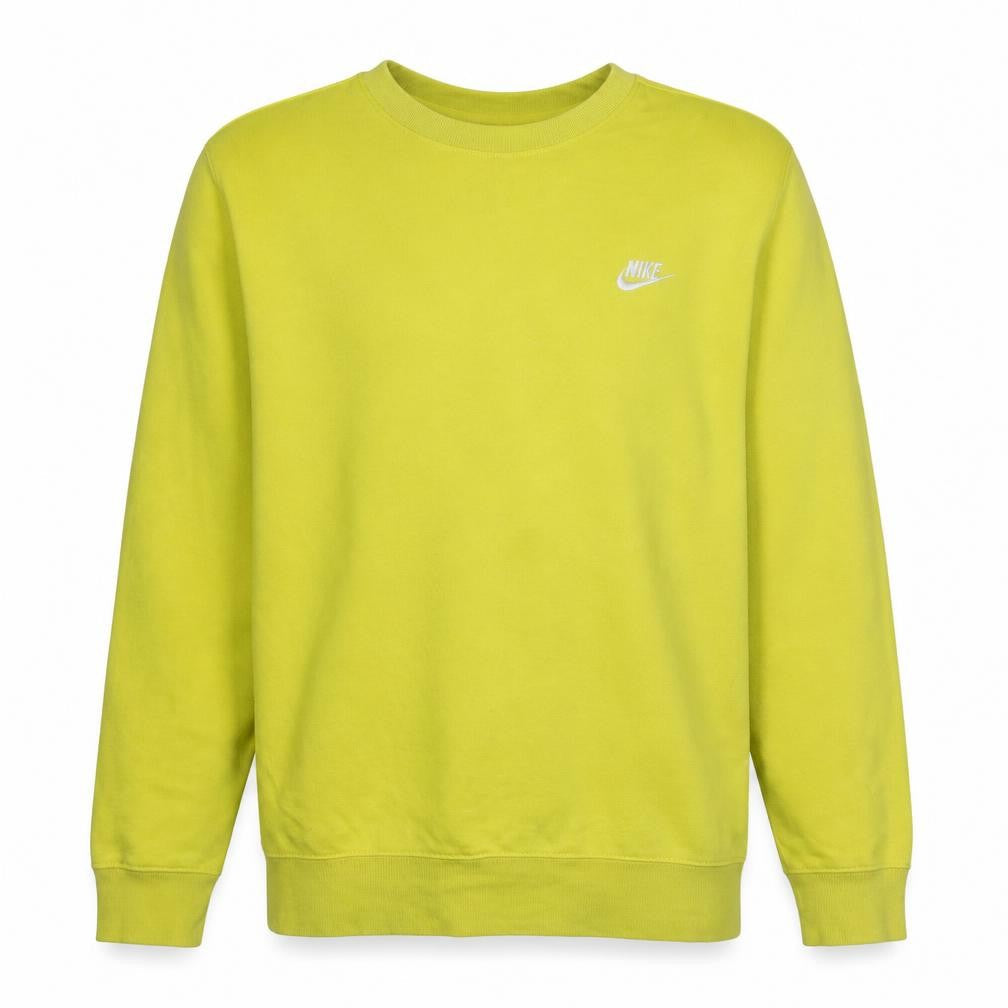 Nike Mens Yellow Crew Neck Pullover Sweatshirt Size L