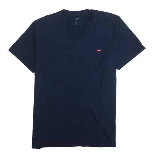 Levi's Men's Navy Blue V-Neck Cotton T-Shirt XL Standard Fit