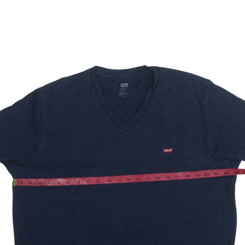 Levi's Men's Navy Blue V-Neck Cotton T-Shirt XL Standard Fit