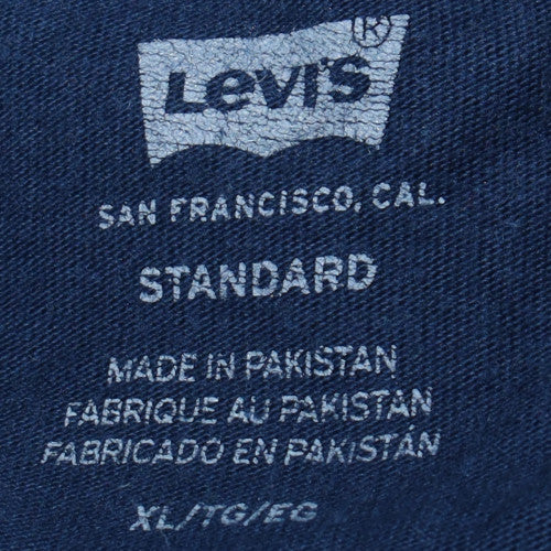 Levi's Men's Navy Blue V-Neck Cotton T-Shirt XL Standard Fit