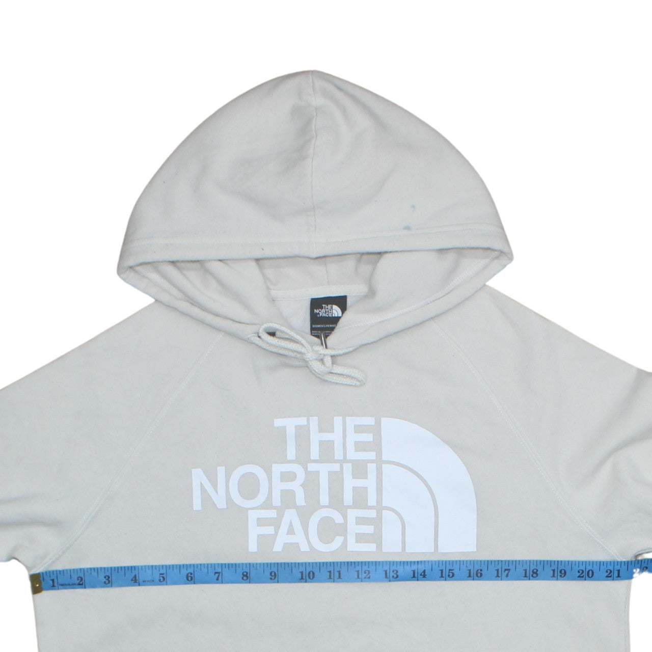 The North Face Womens Beige Large Pullover Hoodie Cotton Blend