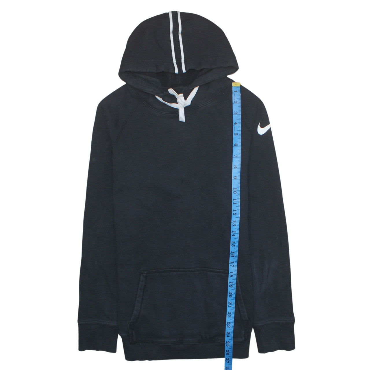 Nike Women Black Small Pullover Hoodie 100% Cotton Hooded Sweatshirt
