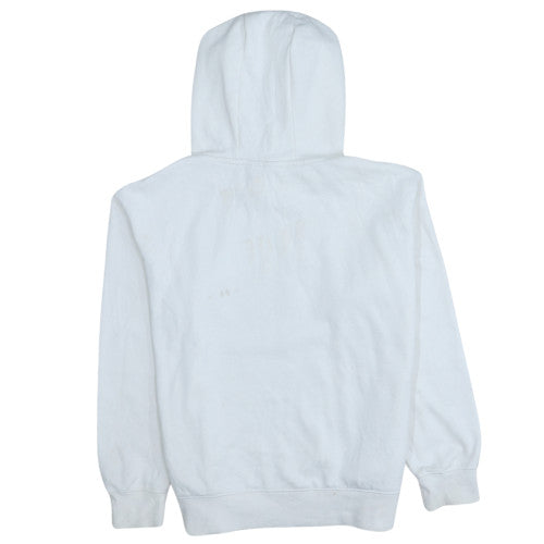 Disney Women White Stitch Pullover Hoodie Size 10/12 Fleece Sweatshirt