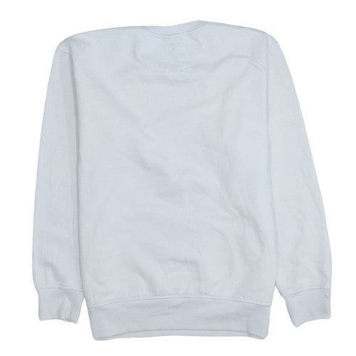 Columbia Men's White Crew Neck Logo Pullover Sweatshirt Size M