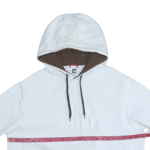 The North Face Men's White XL Pullover Hoodie with Logo Detail
