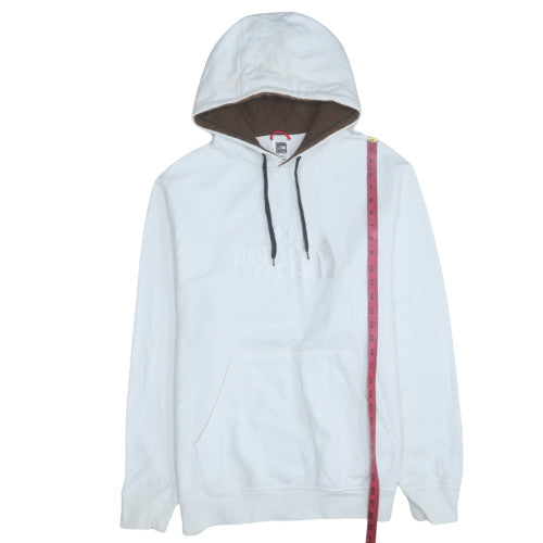 The North Face Men's White XL Pullover Hoodie with Logo Detail