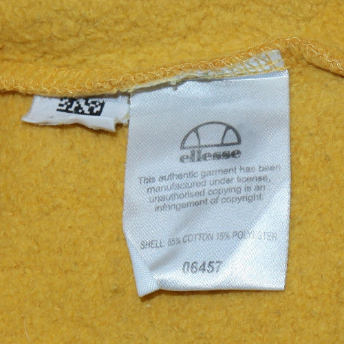 Ellesse Mens Yellow Crew Neck Pullover Sweatshirt Size S