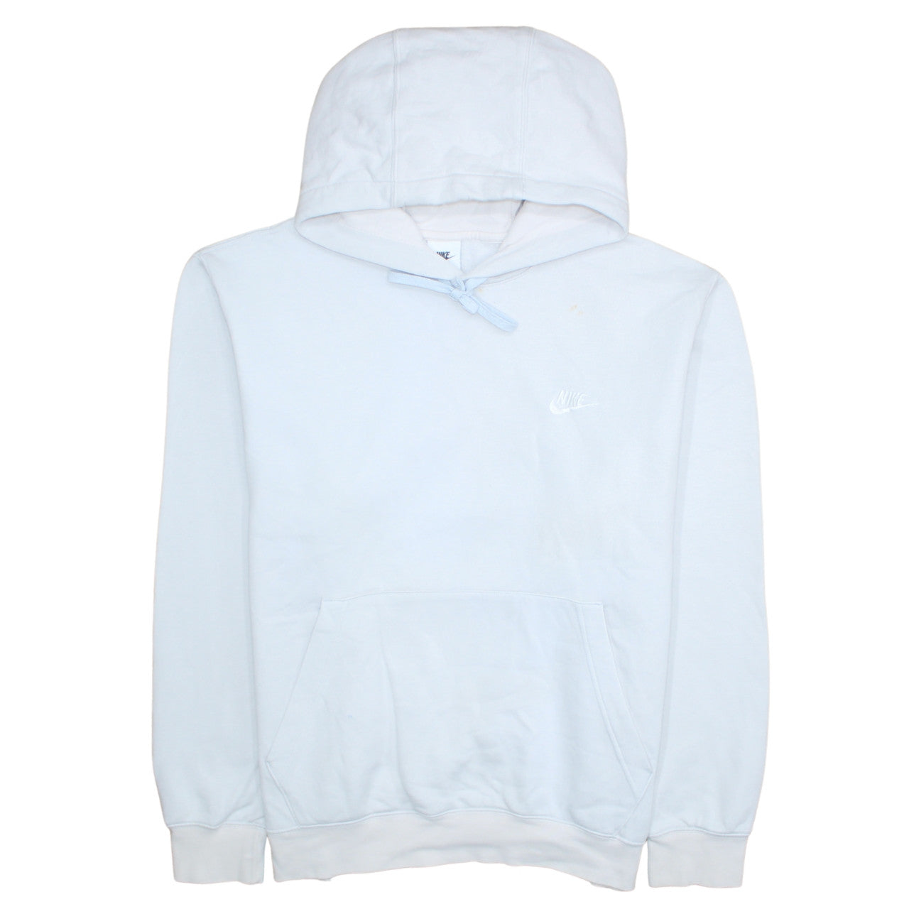 Nike Men's White Pullover Hoodie Size L Fleece Sweatshirt