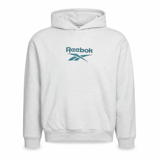 Reebok Women's White Pullover Hoodie Sweatshirt Size M Logo Style
