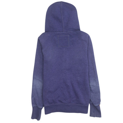 Superdry Orange Label Womens Blue Full Zip Hoodie Size M