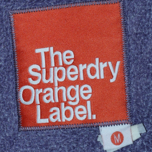 Superdry Orange Label Womens Blue Full Zip Hoodie Size M