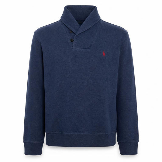 Ralph Lauren Men’s Blue Cotton Henley Jumper L Long Sleeve