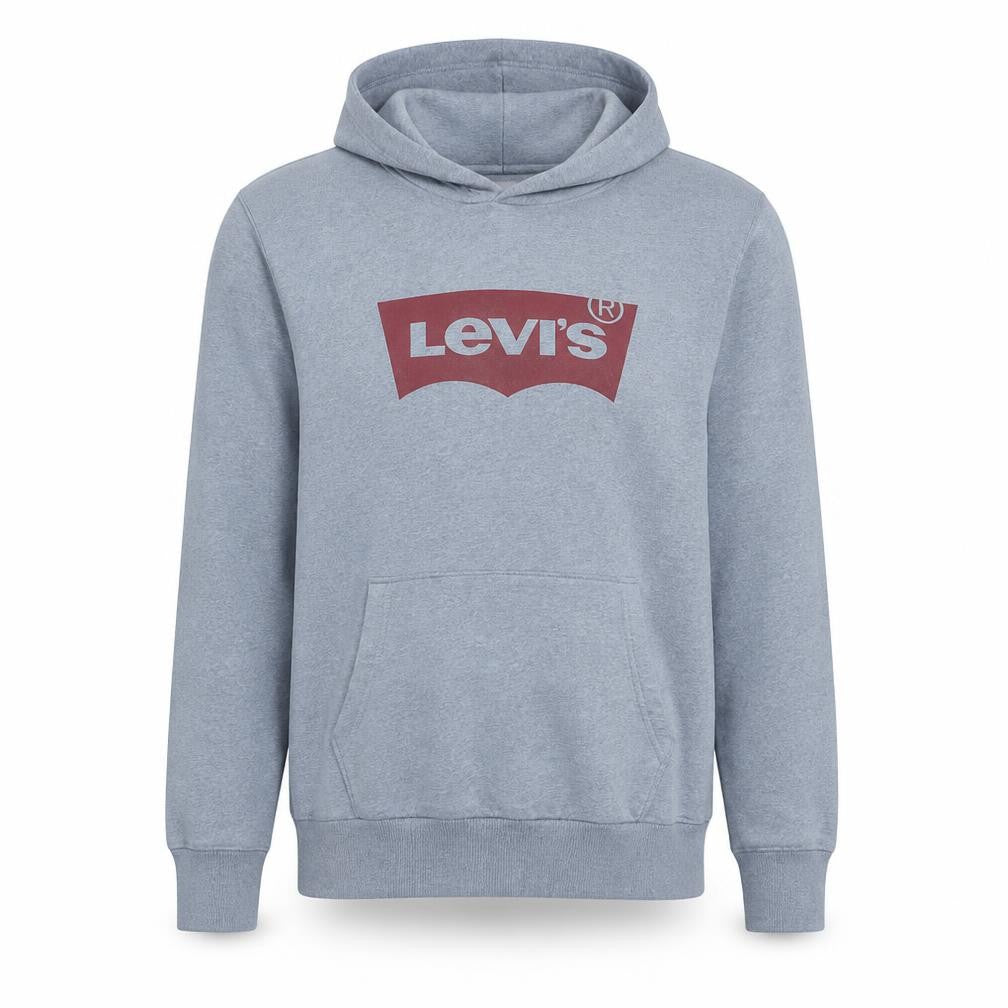Levi's Men's Grey Pullover Hoodie M Regular Fit Logo Sweatshirt